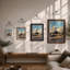 Aircraft on the Runway Modern - Framed Print-1742536048-1742536052