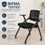 Chaise de conférence ergonomique pliable avec dossier en filet respirant-1397834170