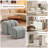 Nestable Upholstered Boucle Fabric Ottoman Set-2116188150