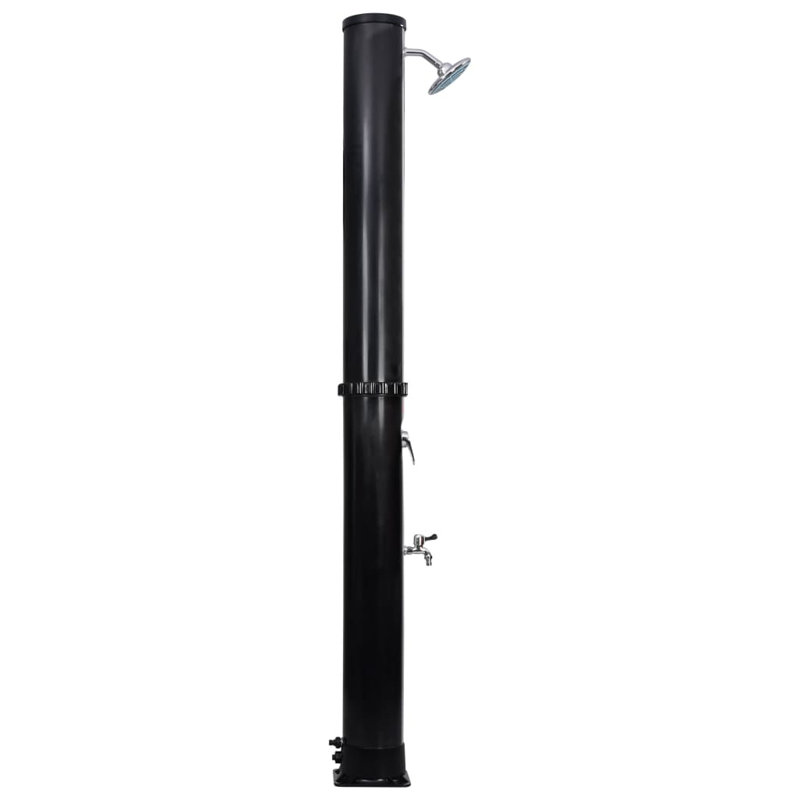 Black Outdoor Solar Shower with Faucet and 10.6 Gal Tank