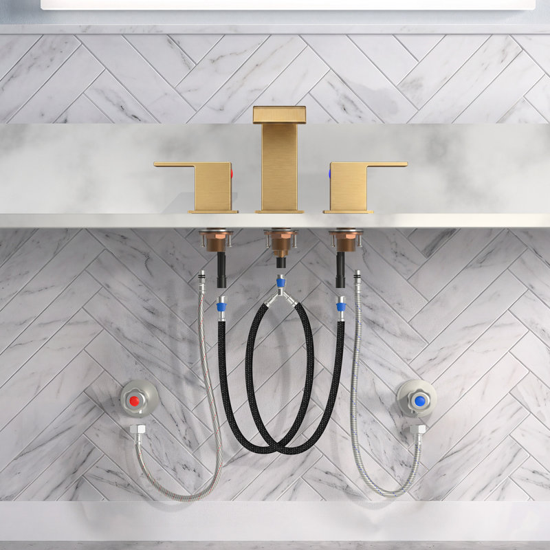 Robinet de salle de bain Forious® Ultra Waterfall, Or brossé