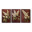 Floral Study Series LXVI - Ensemble de 3 toiles tendues avec châssis - Prêt à être accroché-128601794