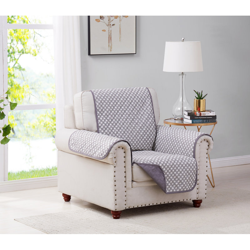 Housse pour fauteuil à coussins carrés/rectangulaires, Ferronnerie grise