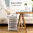 Marshanna 12 x 12 Paper Storage Cart Crafting Table 10 Tier File Rolling Storage Cart with Drawer