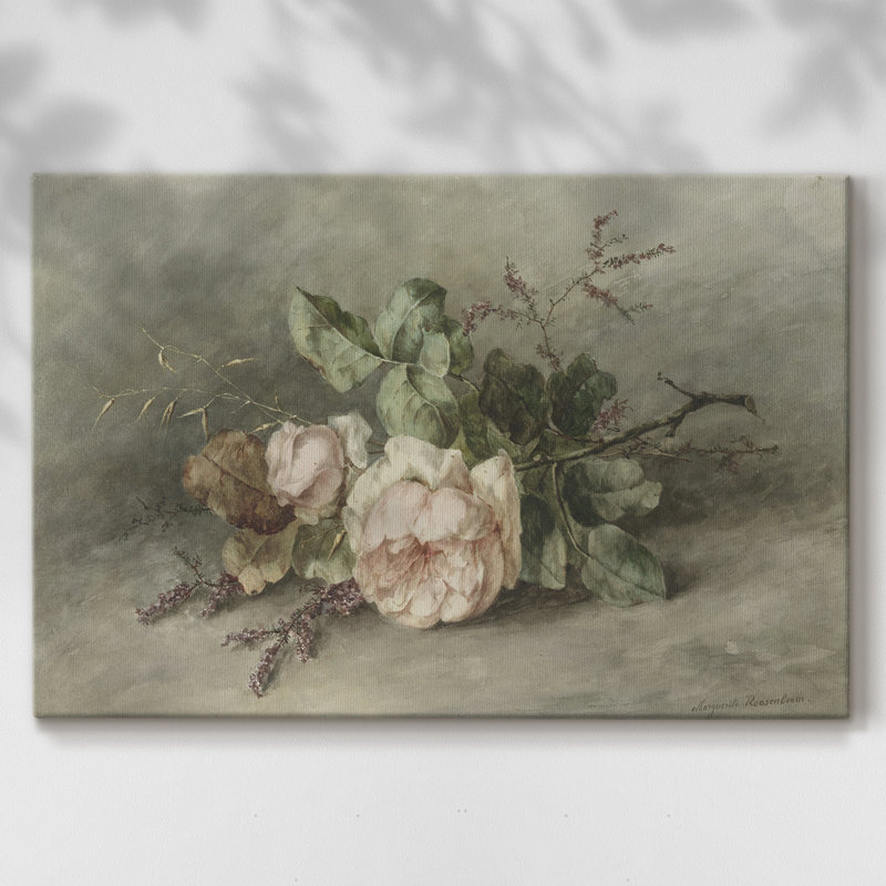 Motif floral rétro - LX - Cavas, 8 x 12