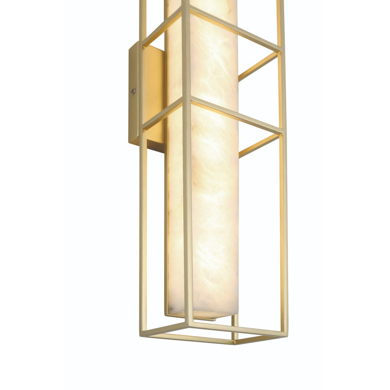 Blakley Indoor/Outdoor Sconce, 24" H x 5" W x 4" D, Gold