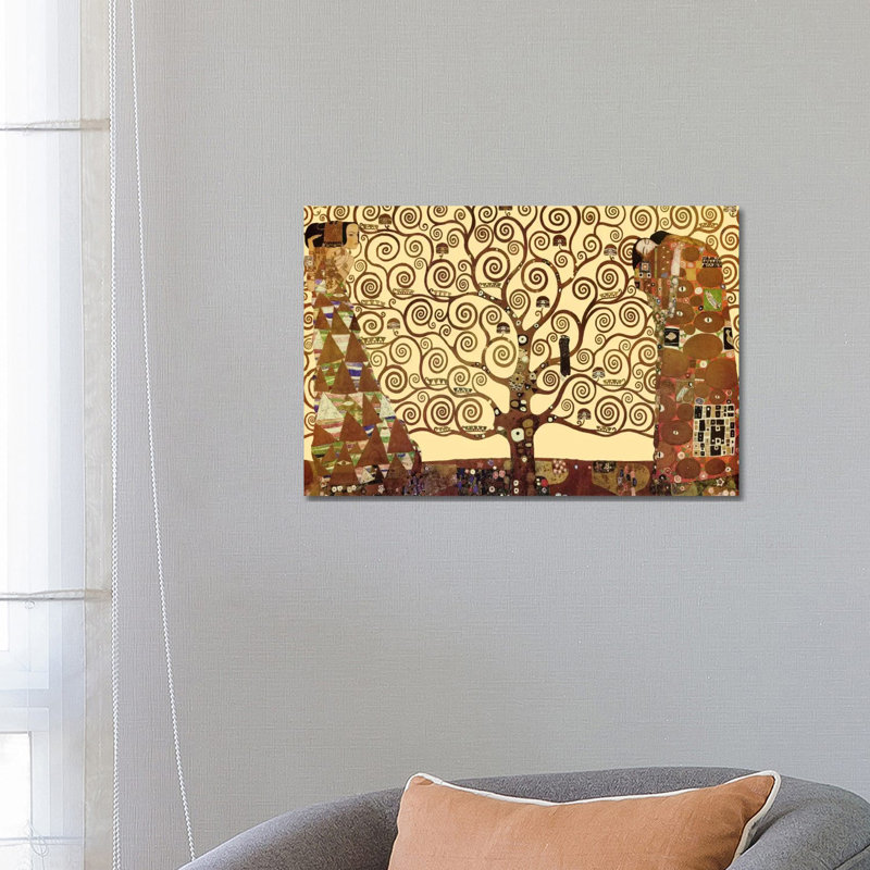 The Tree Of Life by Gustav Klimt - Floater Frame Painting on Canvas, 66.04 cm H x 45.72 cm W x 3.175 cm D, Wrapped Canvas