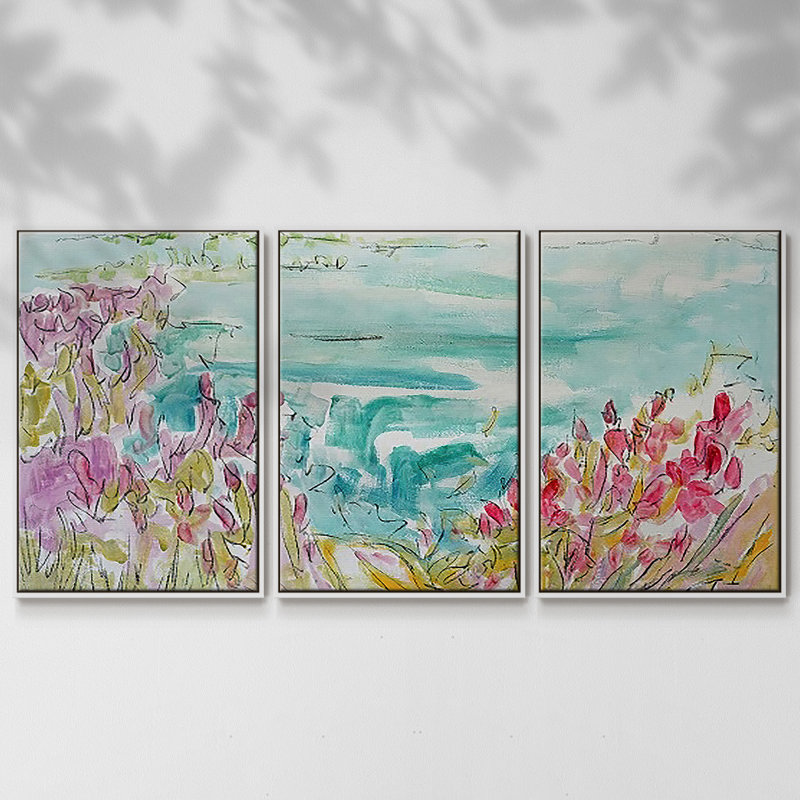 On A Whim, Fly, reproduction sur toile 3 pièces, H 24 po x l 48 po x P 2 po, Blanc