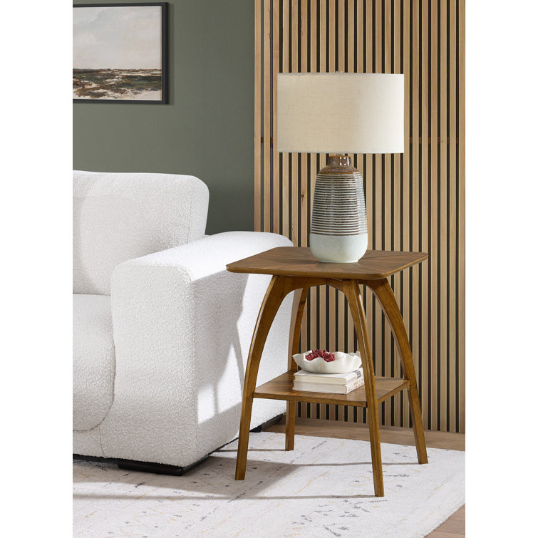 Atreu Square Wood End Table with Storage