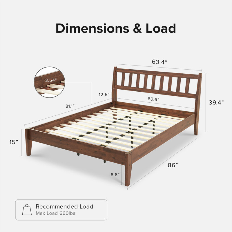 Josse Ted Bed, Walnut, Queen