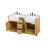 Guri 60'' Double Bathroom Vanity with Carrara Marble Top-975870547