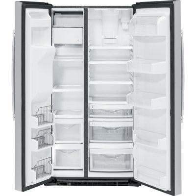 35.75" Side by Side 25.3 cu. ft. Energy Star Refrigerator with Fingerprint Resistant Finish