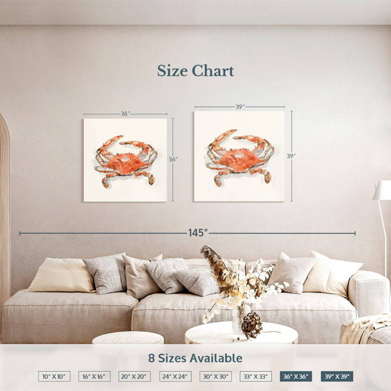 Yarlin Crusty Crab II, 39" H x 39" W