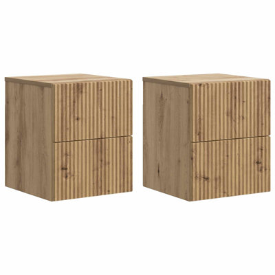 33cm W Manufactured Wood Bedside Table