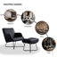 Averie Genuine Leather Designer Armchair With Footstool Included-2114222464
