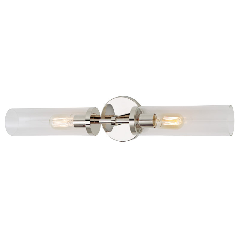 2 - Light Dimmable Bath Bar, Polished Nickel