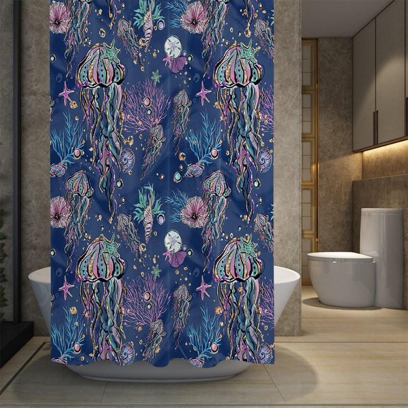Mallen Shower Curtain, 72" H x 70" W