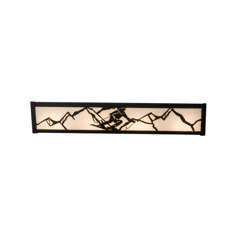 Rustic Lodge 4 - Light Bath Bar, Black