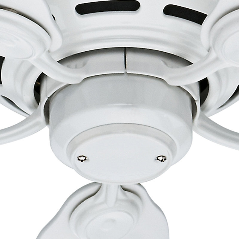 Low Profile IV 42" 5 - Blade Ceiling Fan with Pull Chain, White