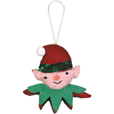 Elf Head Ornament - Set of 2