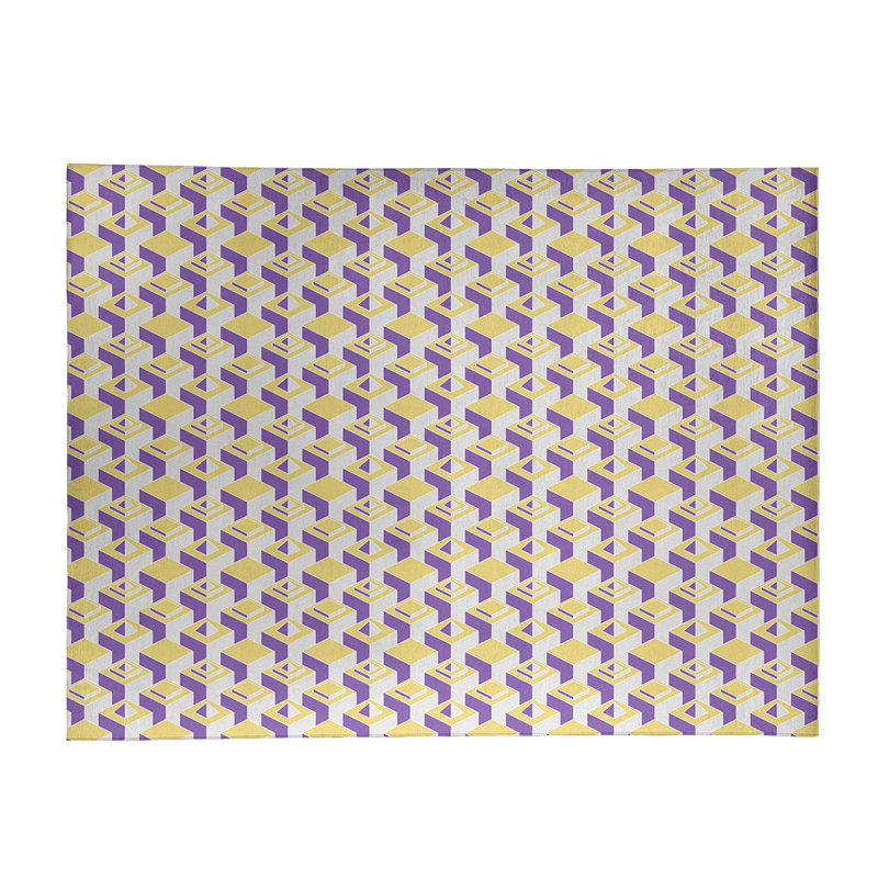 Tapis mauve/jaune/mauve clair skyscrapers, Rectangle 8 pi x 10 pi