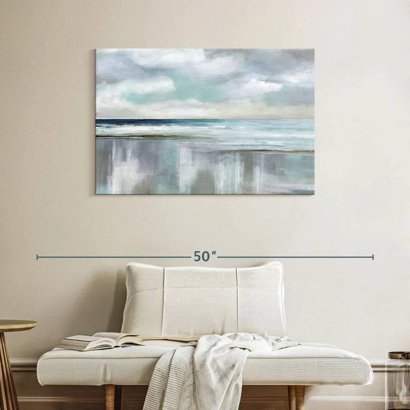 Cyan Sunrise, 26" H x 39" W