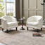 Ensemble de 2 fauteuils club en similicuir touffeté large Oscar-1042426884