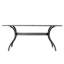 Table de patio rectangulaire 68 po avec ornement en cuivre, fonte rectangulaire en aluminium Elegance
