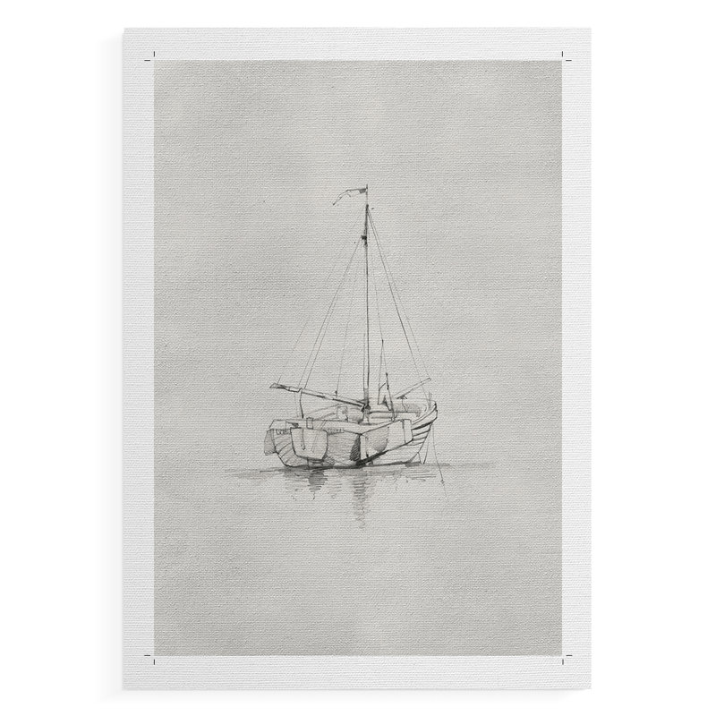 Impression nautique rétro XXXI - reproduction de toile seulement - non encadrée, H 18 po x l 12 po