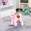 Cheval à bascule en peluche avec ours, Qabo Kids
