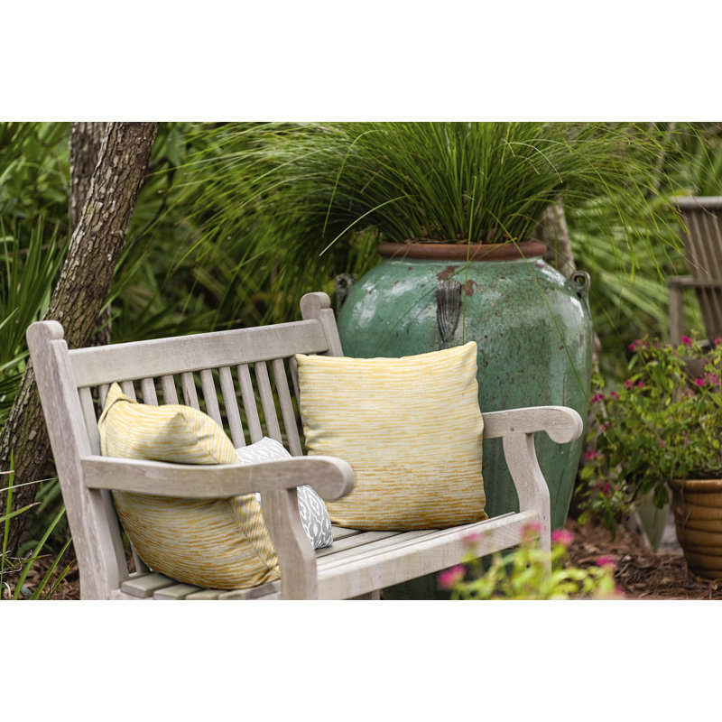 Housse de coussin d'extérieur carré Beach Insert, Jaune, 16 po x 16 po