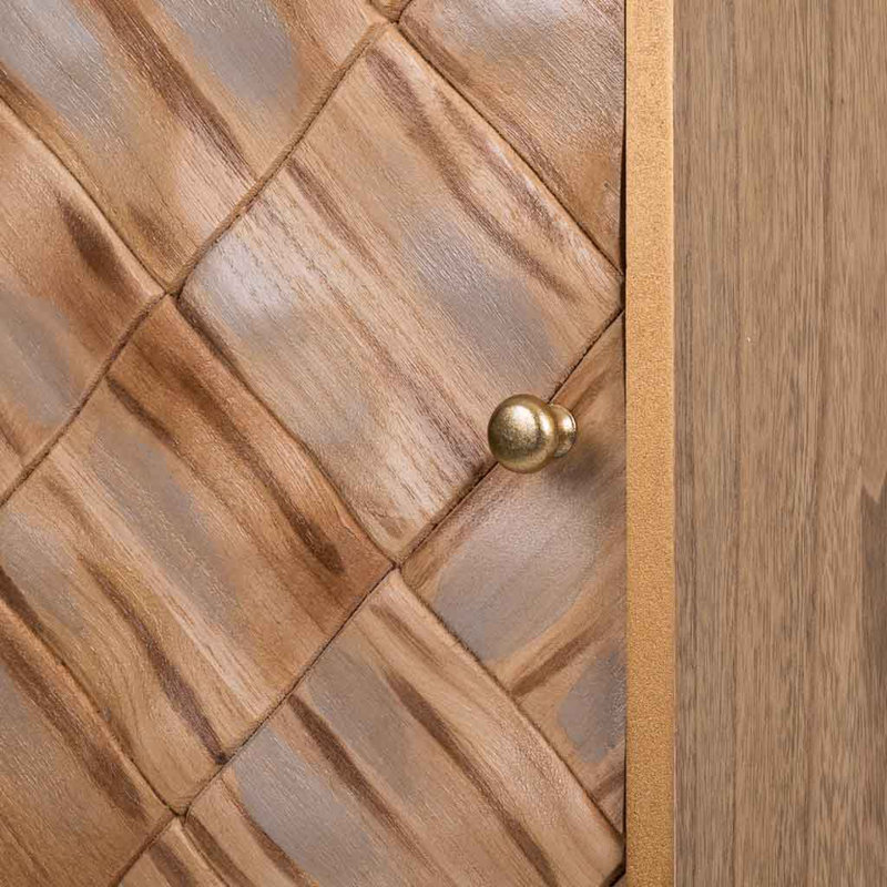 Hough 1 Door Solid Wood Wardrobe