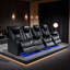 Fauteuils inclinables de luxe avec cuir fleur, design moderne pour le divertissement à domicile