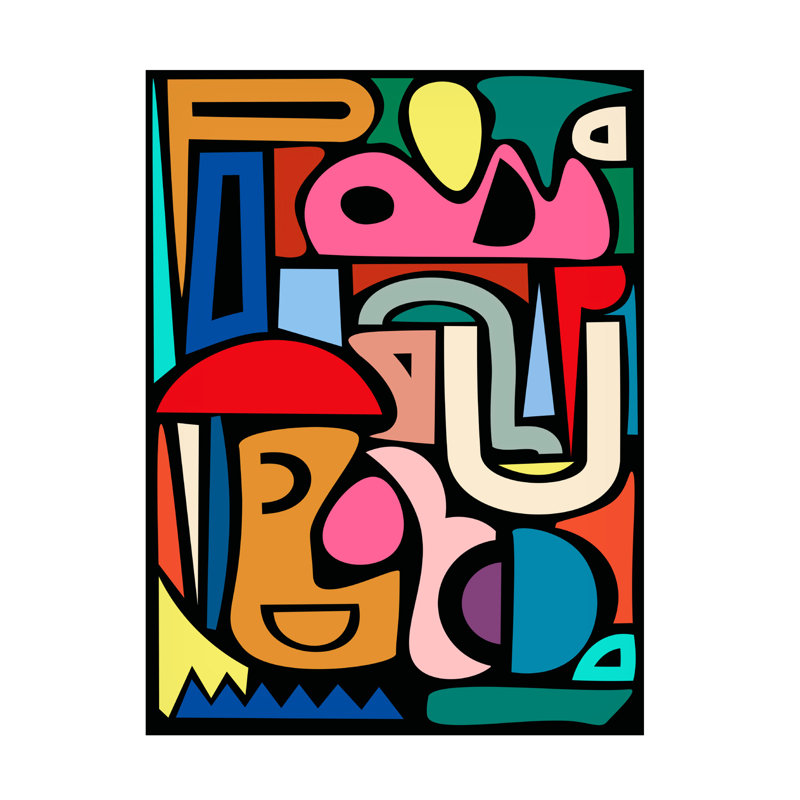 «Tom Quartermaine», art abstrait moderne sur toile, H 19 po x l 14 po x P 2 po
