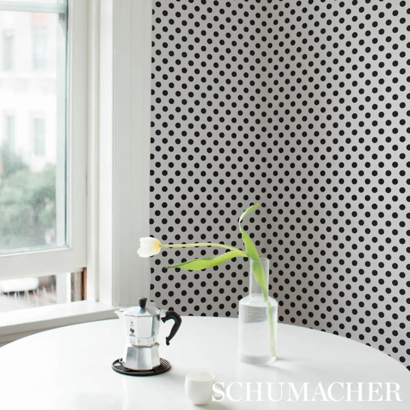 Papier peint Schumacher x Cristina Buckley Lady, Noir / blanc