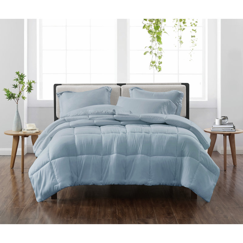 Polyester Ring Stitch Comforter, Twin XL Comforter + 1 Sham, Blue