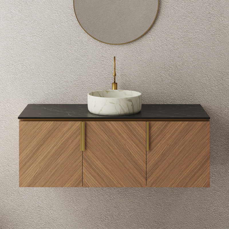 Meuble-lavabo pour salle de bain, meuble de rangement mural pour salle de bain