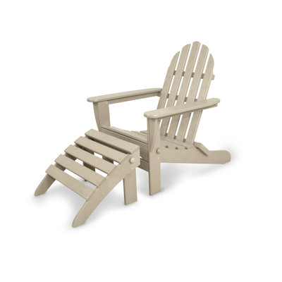 POLYWOOD Classics 2-Piece Folding Adirondack Set