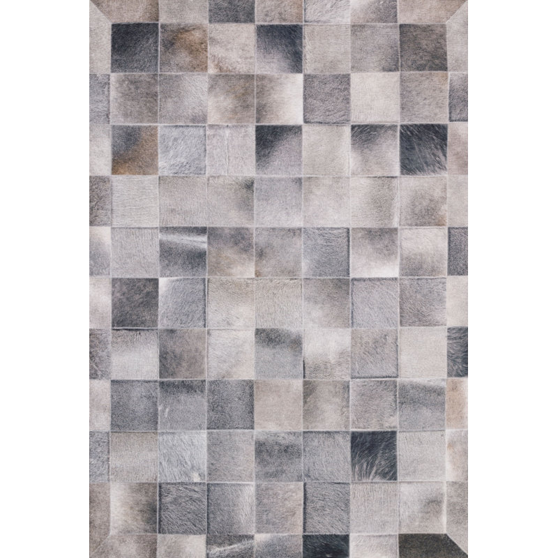 Tapis gris à motif géométrique Rogers, Rectangle 2 pi 3 po x 3 pi 9 po
