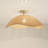 Nana Vermiculate Rattan Flush Mount – Rattan & Natural Brown Large Sculptural 1-Light Semi Flush Mount Handwoven Dimmable Ceiling Light for Dining Room or Bedroom in Modern, Farmhouse, Country, and Boho Style-406314830