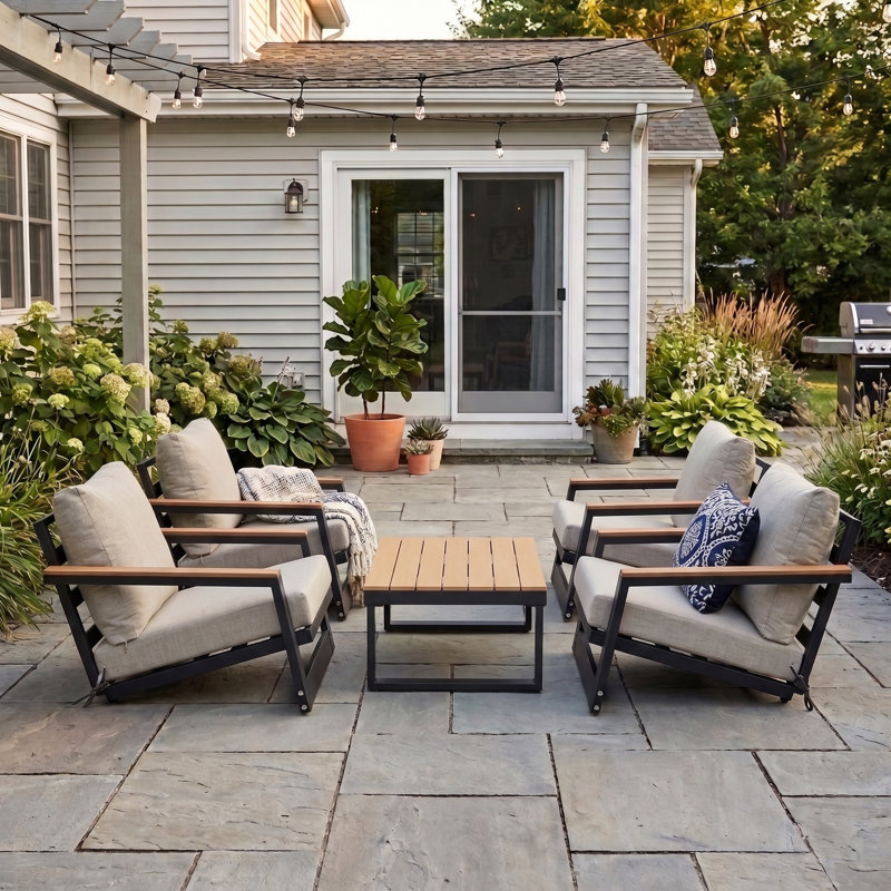 Ensemble de conversation de patio avec table basse Watsons, Light Grey