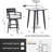 Gault Patio 5-Piece Counter Height Dining Set with Swivel Stools & Sunbrella Cushions