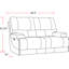 Causeuse inclinable en cuir avec accoudoirs coussinés de 65,4 po Adlan-177381096
