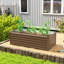 Lit de jardin surélevé galvanisé, boîte à fleurs de 6 pi x 3 pi x 2 pi, brun-1627556097