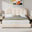 Lit plateforme tapissier avec tête de lit Boucle, base de lit Cloud, coins arrondis doux-558553780-558553782