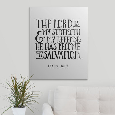 « psalm 118:14-scripture art », art textuel