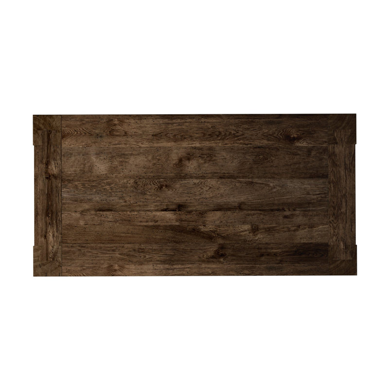 Abaso Dining Table, Ebony Rustic Wormwood Oak