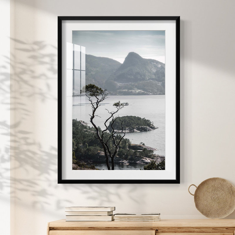 View from Above -Framed Print, 28.5" H x 20.5" W, Black
