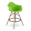 Tabouret de comptoir Modholic Eiffel avec accoudoirs, vert (ensemble de 2)-71243312