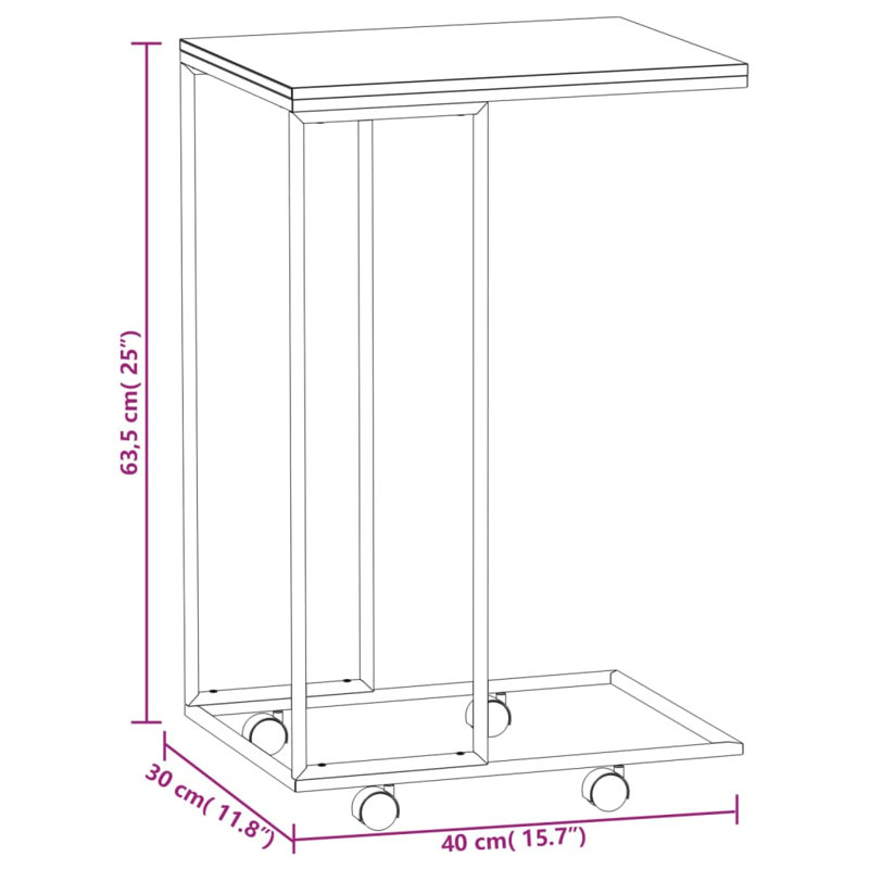 Table de bout en bois massif Aleardo, Blanc, Blanc